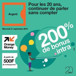 20ansOrangeCI, Bonus, Téléphonie, CIV, Kaleidoscopedemoi